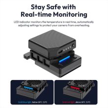 Ulanzi CU1, kamera hűtő ventilátor és akkumulátor, hőmérséklet-szabályozott félvezető egység, fekete (UL-C045)