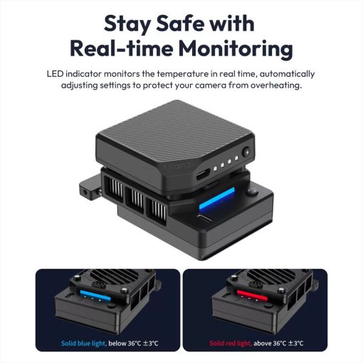 Ulanzi CU1, kamera hűtő ventilátor és akkumulátor, hőmérséklet-szabályozott félvezető egység, fekete (UL-C045)