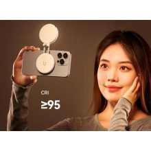 Ulanzi LM19 Magsafe mágneses csatlakozású kör LED lámpa, összecsukható, 400mAh, fekete (UL-L049GBB1)