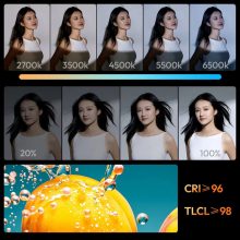 Ulanzi C01 100W COB led lámpa, 2700K-6500K, 14500LUX, 96CRI, mini Bowens, alap reflektor (UL-L099)