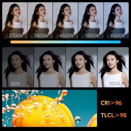 Ulanzi C01 100W COB led lámpa, 2700K-6500K, 14500LUX, 96CRI, mini Bowens, alap reflektor (UL-L099)