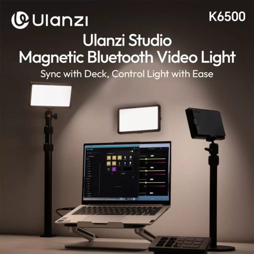 Ulanzi K6500 Led lámpa, 10W, 8000mAh, 2900K-6500K, Bluetooth-vezérlés, mágneses (UL-L149)