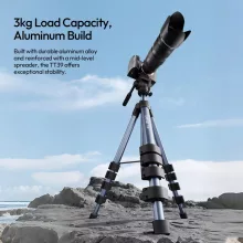 Ulanzi TT39 videó állvány, 42-155cm, 3kg teherbírás, Arca Swiss gyorscseretalp, telefontartó adapter (UL-S019)