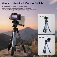 Ulanzi TT39 videó állvány, 42-155cm, 3kg teherbírás, Arca Swiss gyorscseretalp, telefontartó adapter (UL-S019)