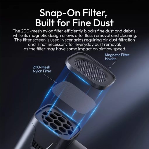 Ulanzi AD02 Storm beépített akkumulátoros porfújó, 130000RPM, fekete (UL-X086)